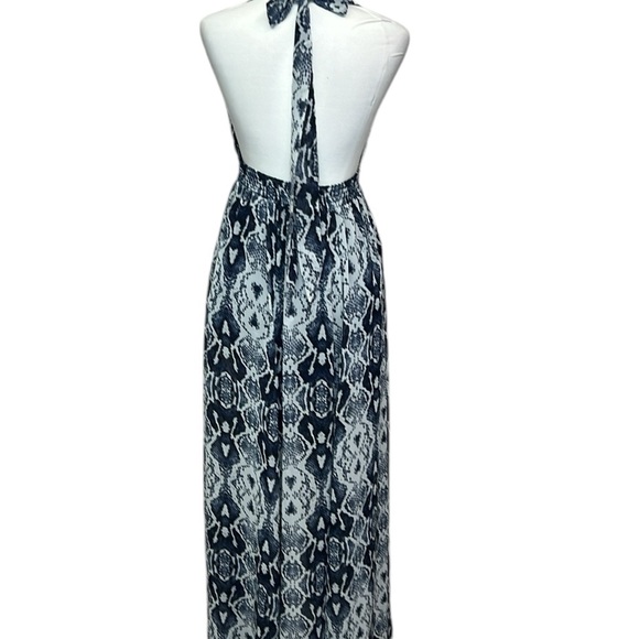 Show Me Your MuMu Snake Print Blue and White Maxi Dress - Picture 5 of 6